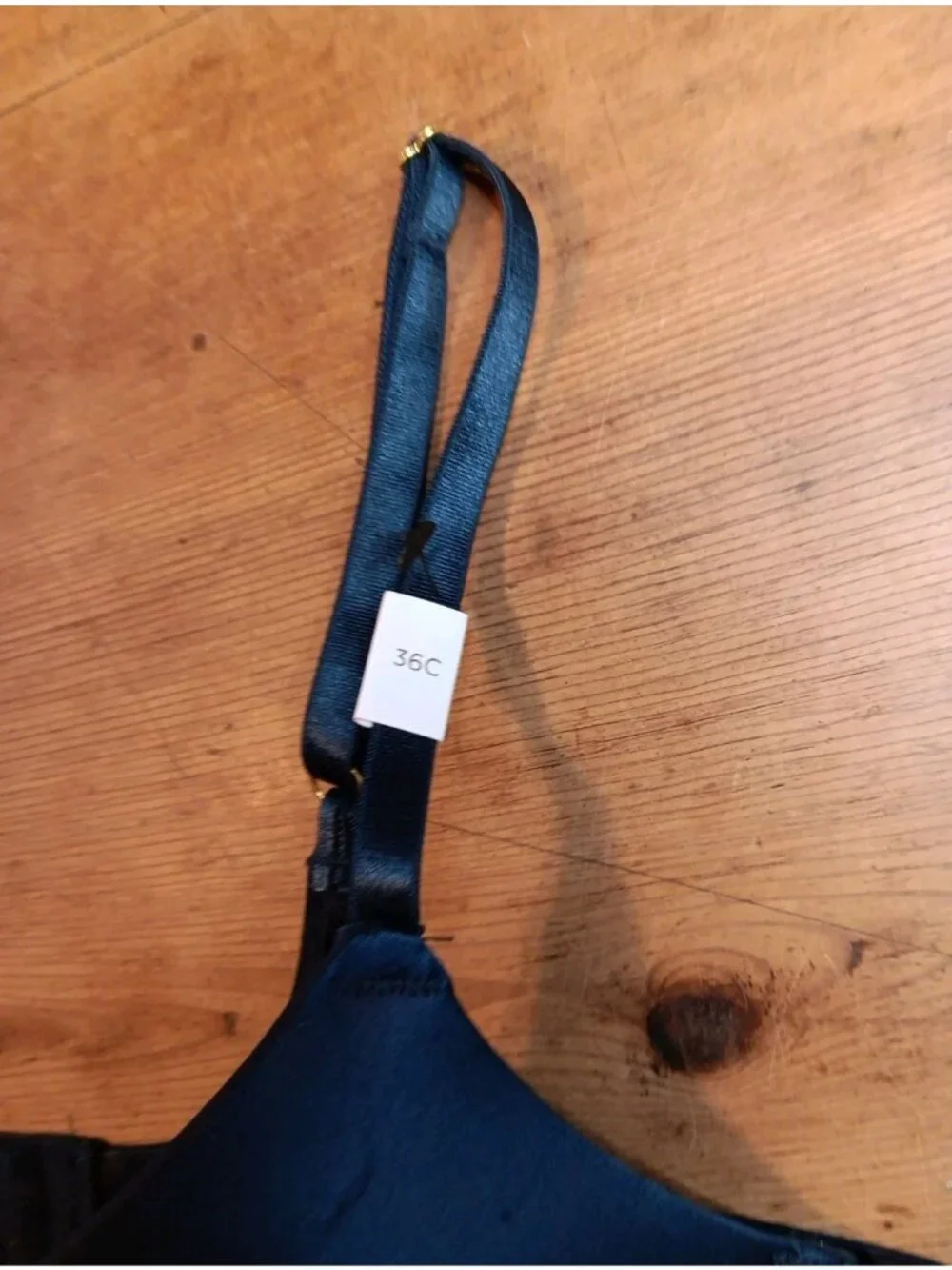 Nicole Miller New York Push Up Bra US 36C Blue Silver Glitter Logo Underwire NWT